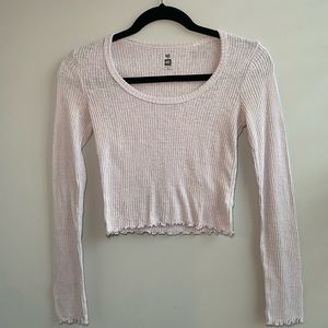 Pacsun ‘Me to We’ Light Purple Long Sleeve Crop Top
